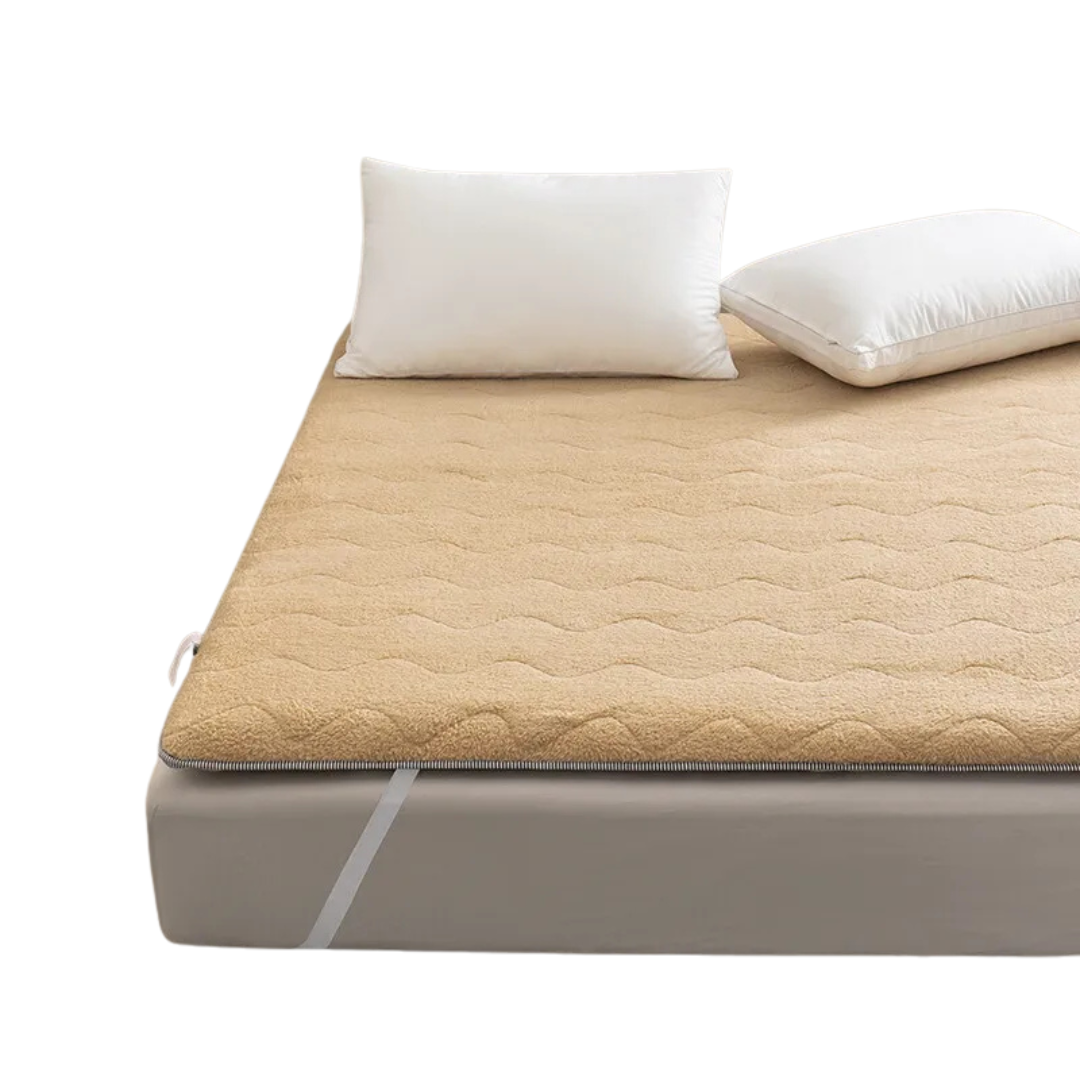 Schlaftopper Wolle – Faltbare & dicke Auflage für Winter, warme Ergänzung für Schlafzimmer, Wohnräume & Gästezimmer