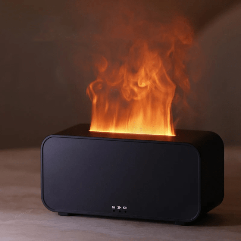 Aroma Diffuser Flammeneffekt – Mini Luftbefeuchter & Duftspender mit LED - Farbwechsel, Timer & Aromatherapie für entspannte Wohnatmosphäre - Lumavie