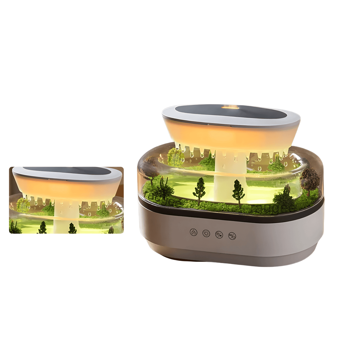 Aroma Diffuser Regentropfen - Design – Luftbefeuchter für ätherische Öle mit LED - Farbwechsel zur Raumduft - & Luftbefeuchtung - Lumavie