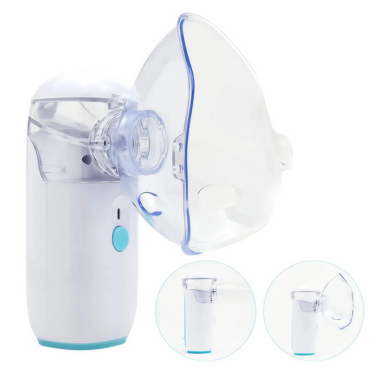 Handinhalator mit Mesh - Technologie – Tragbarer Vernebler für die Atemtherapie bei Asthma, Bronchitis & trockener Raumluft - Lumavie