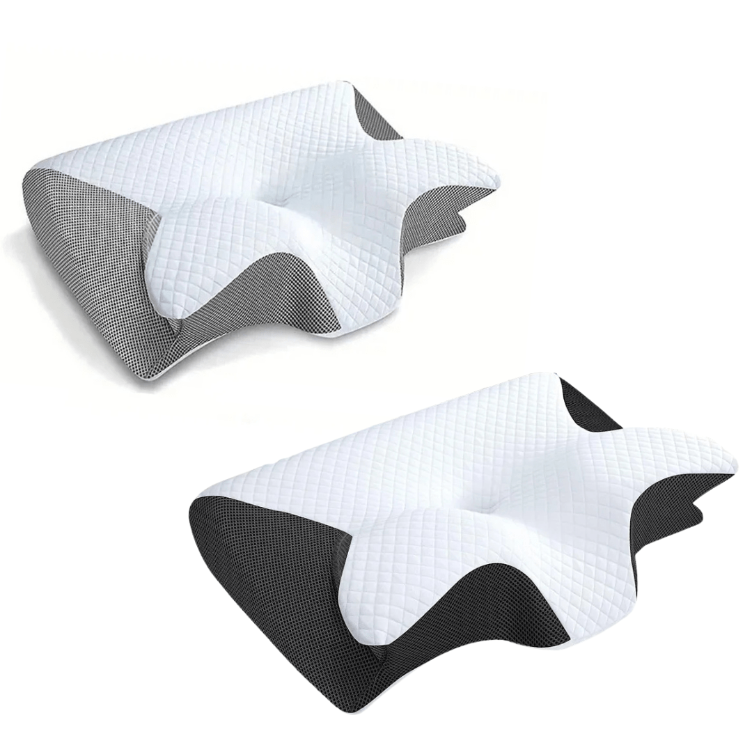 LumaNeck® Nackenkissen – Orthopädisches 2 - in - 1 Memory Foam Kopfkissen mit ergonomischer Passform für entspannte Nächte ohne Verspannungen - Lumavie