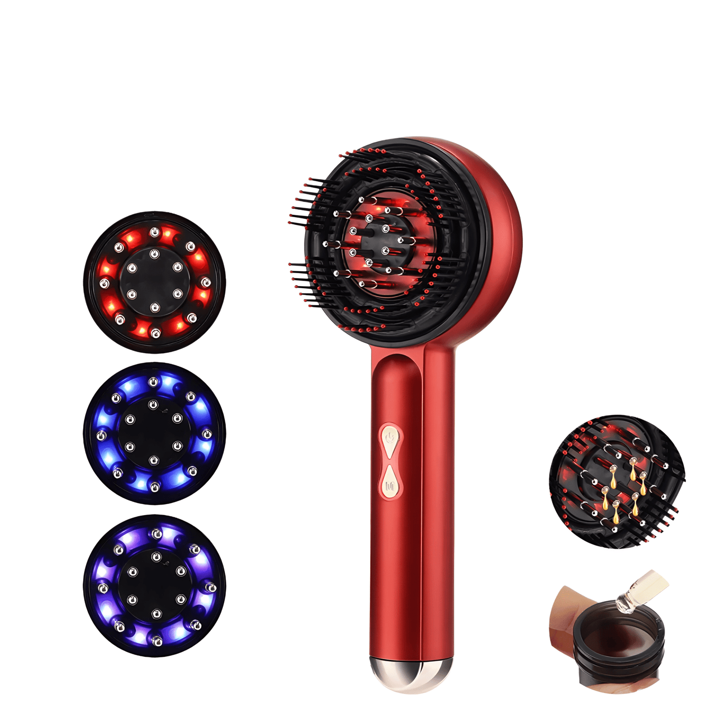 ReviComb – Elektrischer Haarmassagekamm mit LED - Licht & Ölspender - Lumavie