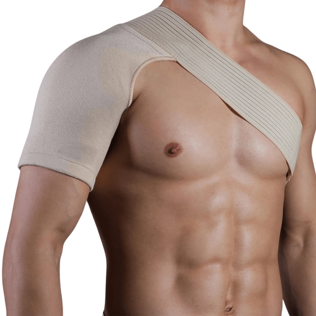Schulterstütze Atmungsaktiv – Elastische Bandage für Schultergelenk & Rücken zur Stabilisierung & Entlastung bei Verletzungen - Lumavie