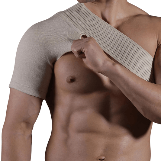 Schulterstütze Atmungsaktiv – Elastische Bandage für Schultergelenk & Rücken zur Stabilisierung & Entlastung bei Verletzungen - Lumavie