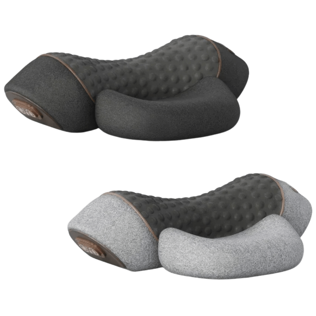ThermoStretch Nackenkissen – Elektrisches Massagekissen mit Tiefenvibration, Wärmetherapie & sanfter Dehnung - Lumavie