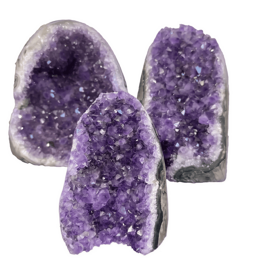 Amethyst Kristall - Cluster Naturstein – Handverlesene Rohgeode aus Uruguay zur spirituellen Dekoration, Chakra - & Reiki - Arbeit - Lumavie