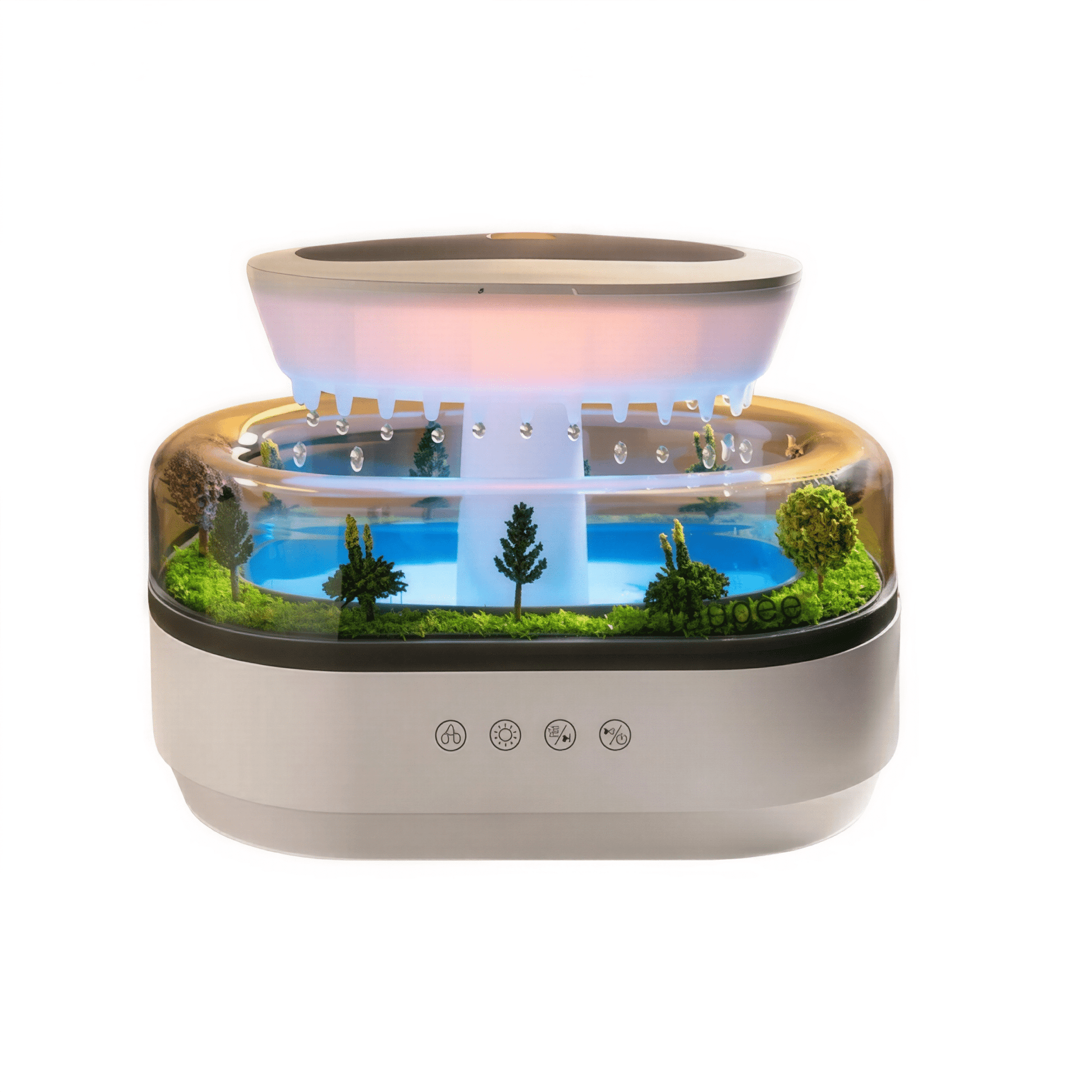 Aroma Diffuser Regentropfen - Design – Luftbefeuchter für ätherische Öle mit LED - Farbwechsel zur Raumduft - & Luftbefeuchtung - Lumavie