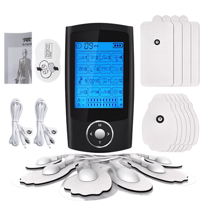 EMS TENS Therapiegerät mit Display – Elektrisches Muskelstimulationsgerät mit 16 Modi für Massage, Schmerzlinderung & Regeneration - Lumavie