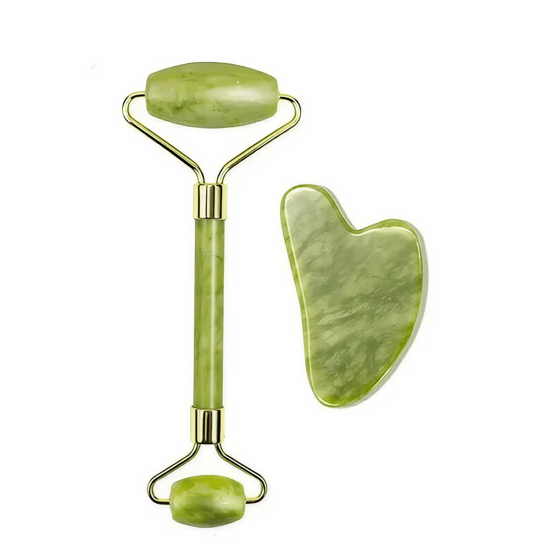 GlowStone Jade Roller & Gua Sha – Natürliches Massagetool für Gesichtsmassage, Lifting, Hautpflege & Anti - Aging - Lumavie