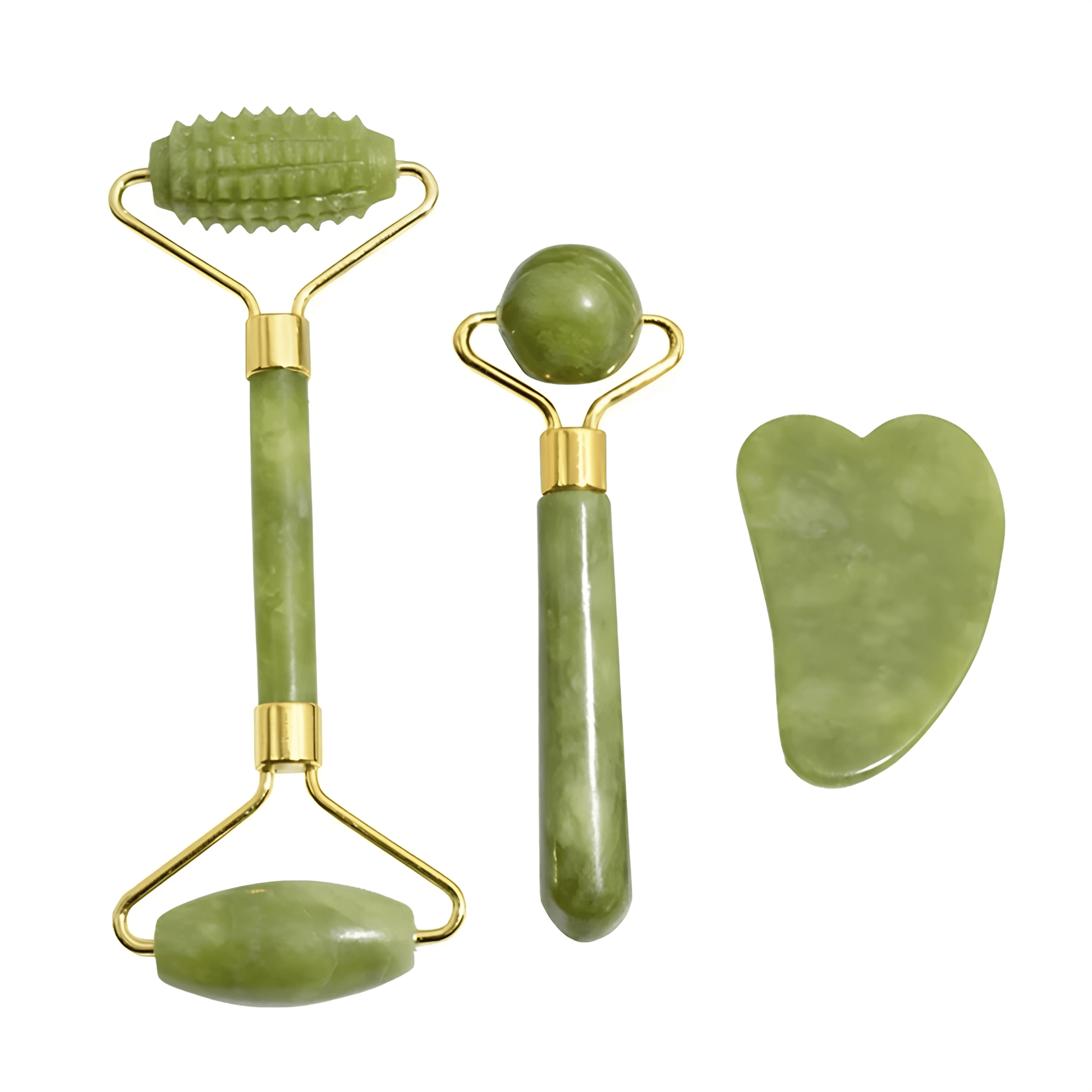 GlowStone Jade Roller & Gua Sha – Natürliches Massagetool für Gesichtsmassage, Lifting, Hautpflege & Anti - Aging - Lumavie