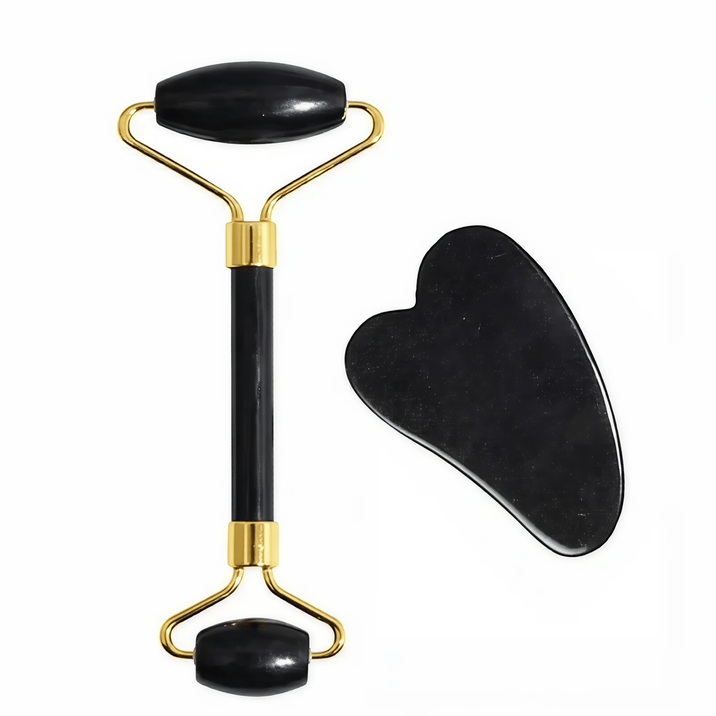 GlowStone Jade Roller & Gua Sha – Natürliches Massagetool für Gesichtsmassage, Lifting, Hautpflege & Anti - Aging - Lumavie