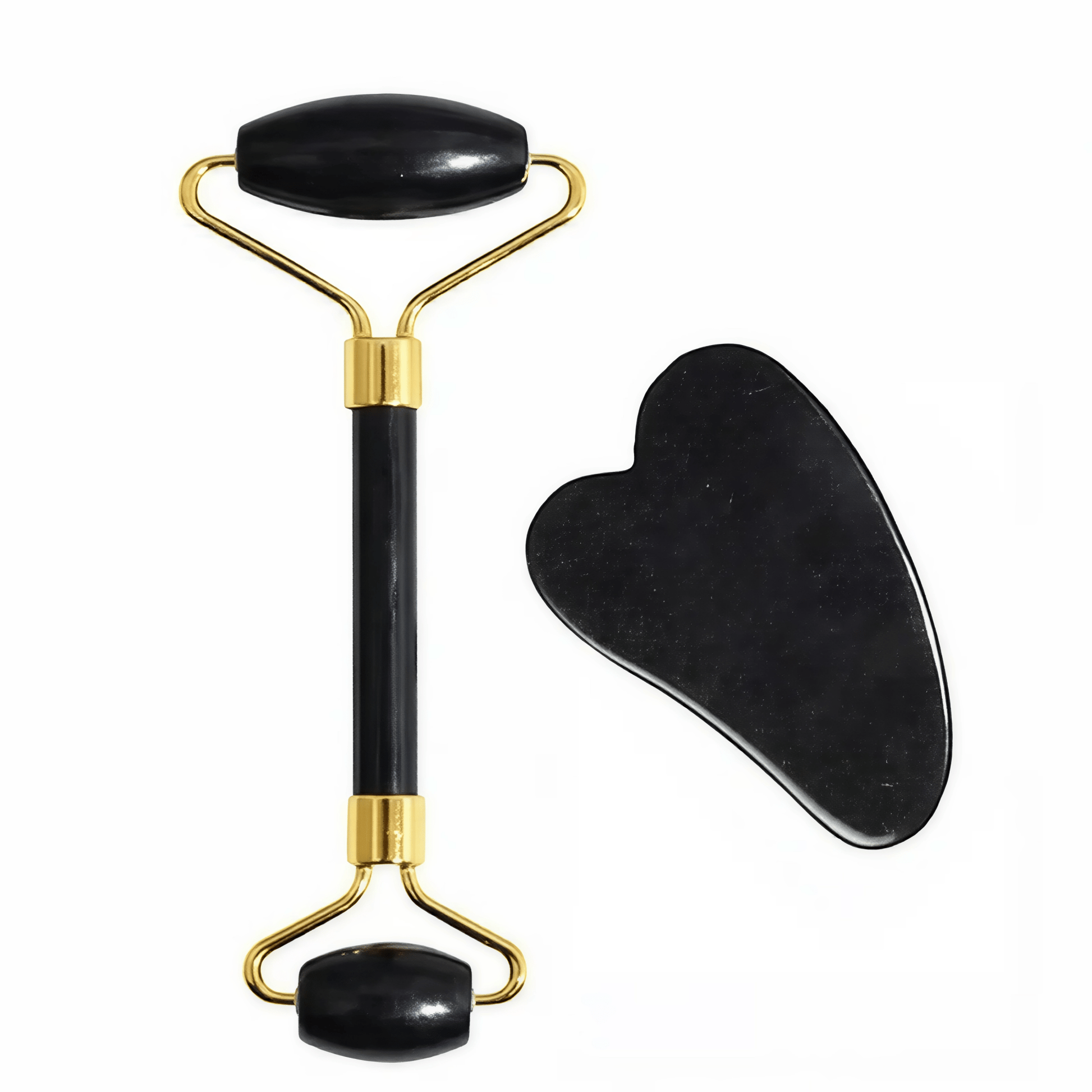 GlowStone Jade Roller & Gua Sha – Natürliches Massagetool für Gesichtsmassage, Lifting, Hautpflege & Anti - Aging - Lumavie