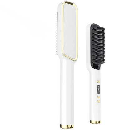 Haarglätter mit Kammfunktion – Elektrische Ionen - Glättbürste mit Hitzeschutz für schnelles, frizzfreies & gesundes Styling - Lumavie