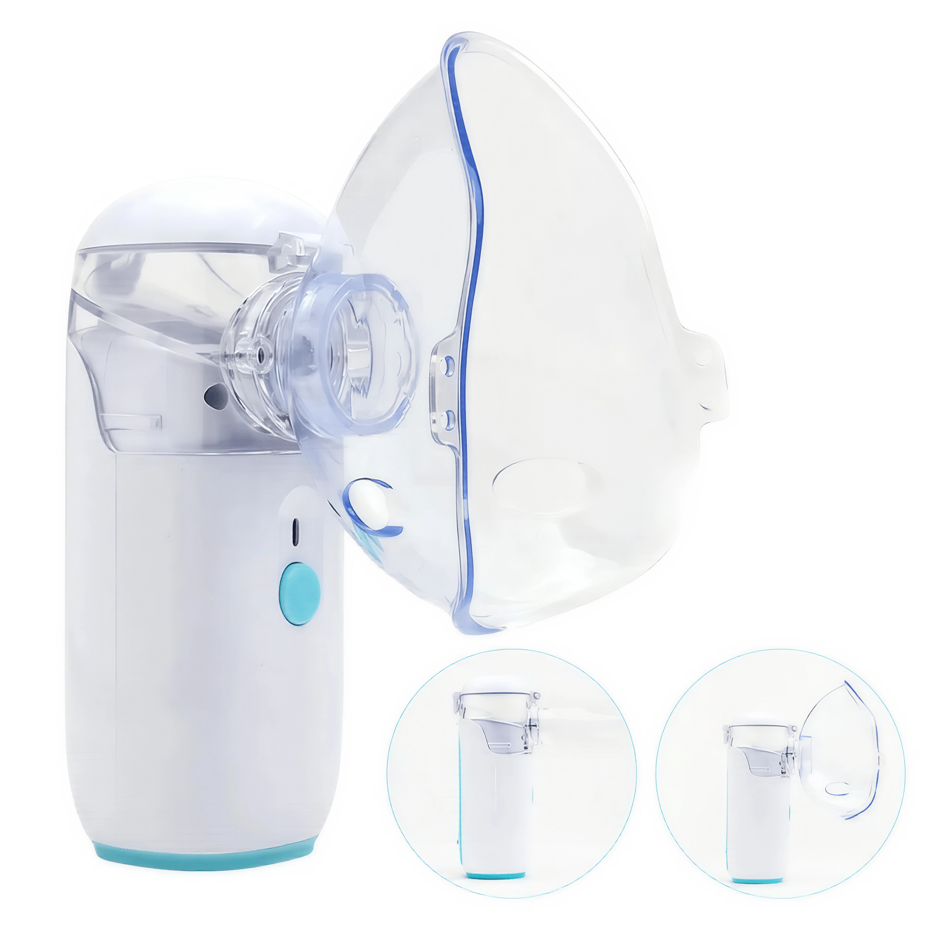 Handinhalator mit Mesh - Technologie – Tragbarer Vernebler für die Atemtherapie bei Asthma, Bronchitis & trockener Raumluft - Lumavie