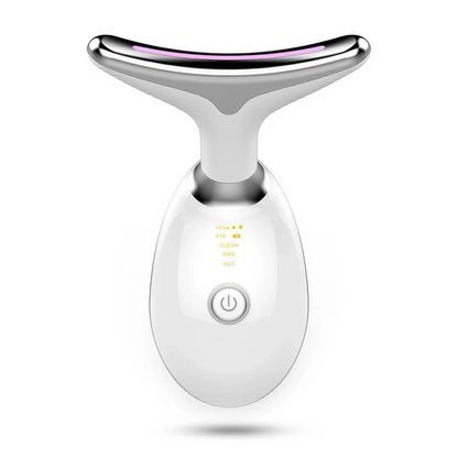 LumaLift Pro – EMS Gesicht - & Halsmassager mit LED - Lichttherapie für Straffung & Anti - Aging - Lumavie