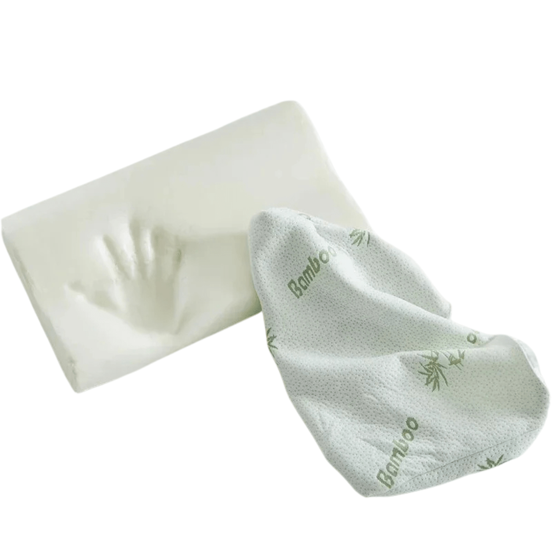 Orthopädisches Bambuskissen 50×30 cm – Memory Foam Nackenkissen mit langsamem Rückprall für Nackenstütze, Schmerzlinderung & gesunden Schlaf - Lumavie