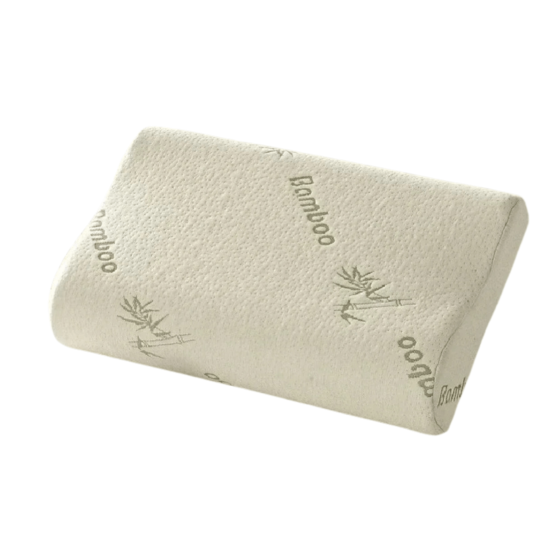 Orthopädisches Bambuskissen 50×30 cm – Memory Foam Nackenkissen mit langsamem Rückprall für Nackenstütze, Schmerzlinderung & gesunden Schlaf - Lumavie
