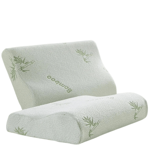 Orthopädisches Bambuskissen 50×30 cm – Memory Foam Nackenkissen mit langsamem Rückprall für Nackenstütze, Schmerzlinderung & gesunden Schlaf - Lumavie