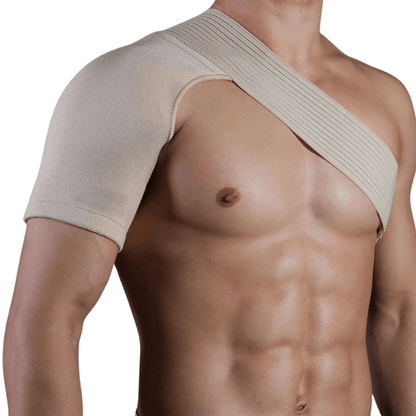 Schulterstütze Atmungsaktiv – Elastische Bandage für Schultergelenk & Rücken zur Stabilisierung & Entlastung bei Verletzungen - Lumavie