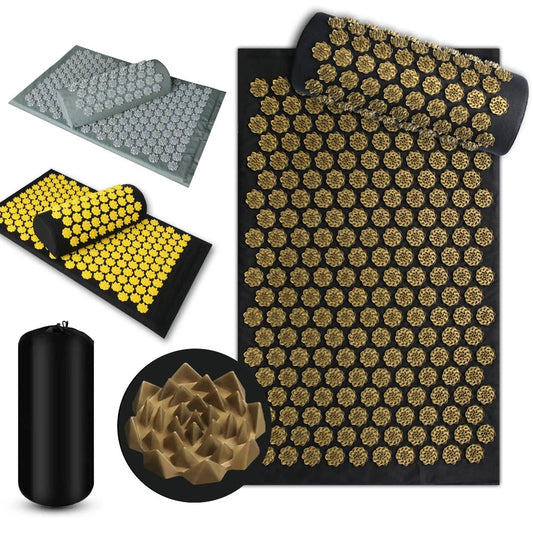 SpikeThera – Akupressur - Set mit Matte & Kopfkissen zur Durchblutungsförderung & Schmerzlinderung - Lumavie