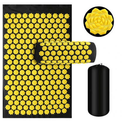 SpikeThera – Akupressur - Set mit Matte & Kopfkissen zur Durchblutungsförderung & Schmerzlinderung - Lumavie