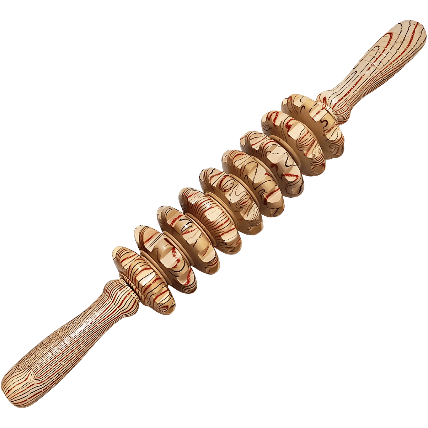 WoodCurve Pro – Gebogener Holz - Massage - Roller für Cellulite & Lymphdrainage - Lumavie