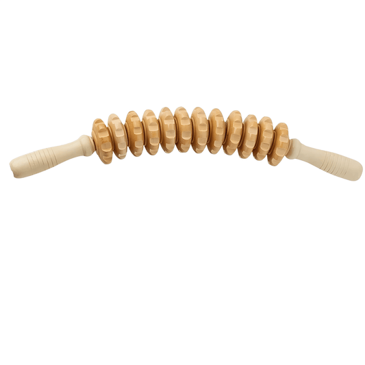 WoodCurve Pro – Gebogener Holz - Massage - Roller für Cellulite & Lymphdrainage - Lumavie